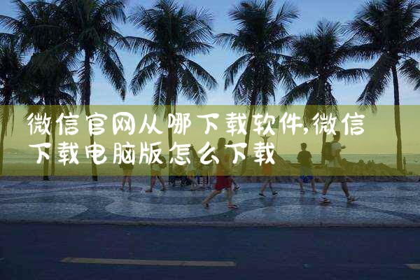 微信官网从哪下载软件