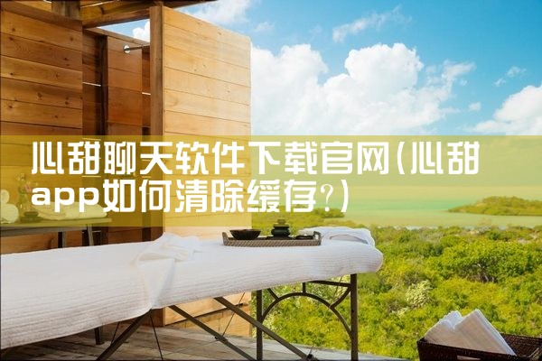 心甜聊天软件下载官网